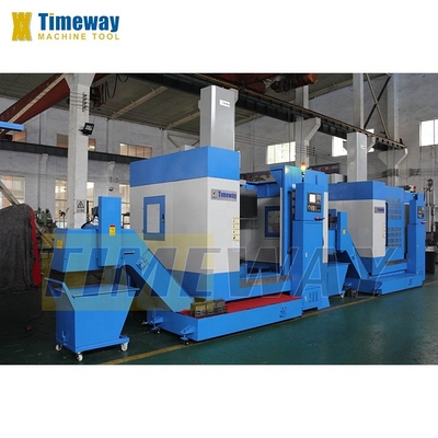 Capacité de chargement de 2000 kg Tour vertical CNC avec vitesse d'alimentation axis X/Z et grand trou de forage