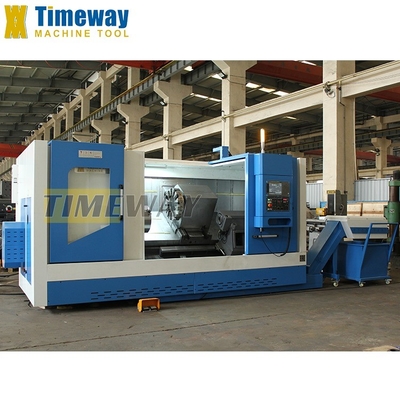 Travail de traitement à charge moyenne à lit incliné Tour CNC CK-80 avec taille de broche 380 mm et système FANUC