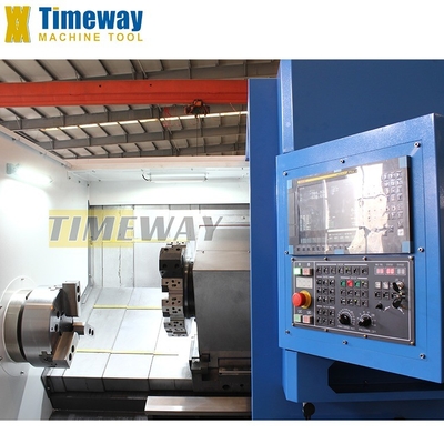Travail de traitement à charge moyenne à lit incliné Tour CNC CK-80 avec taille de broche 380 mm et système FANUC
