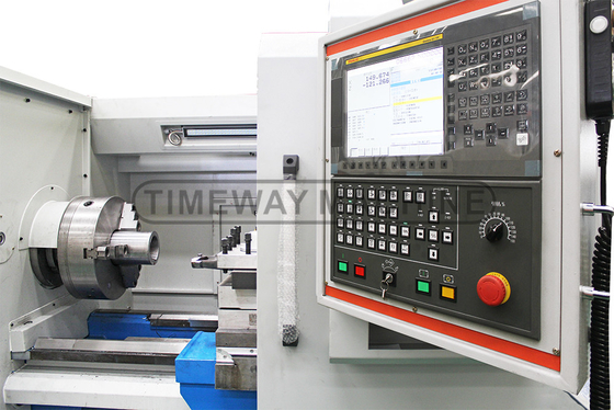 Machine à tour CNC à fil de tuyauterie QK-200 avec 4 postes d'outillage et système de contrôle FANUC