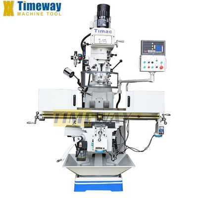 Machine de fraisage à tourelle verticale universelle à vitesse variable avec puissance du moteur principal de 3,7 kW