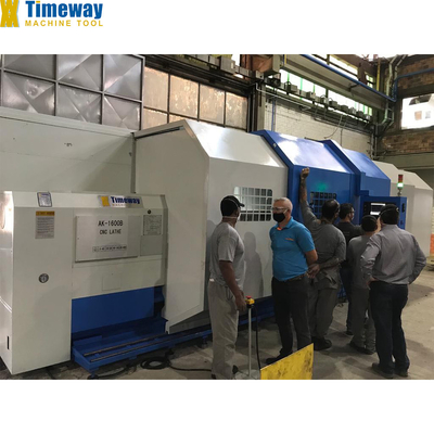 Traitement des métaux Simplifiée lourde charge de lit plat CNC tour horizontal machine AK-1600B