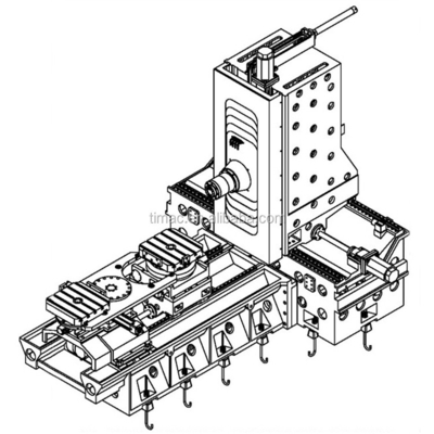 Table d'échange CNC Centre de la machine à percer horizontale avec 500 à 6000 tours par heure Vitesse de la broche
