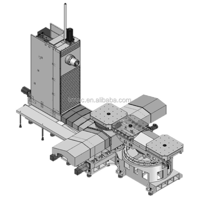 Centre d'usinage horizontal CNC avec centre d'usinage de table de change 7,5 / 11kw
