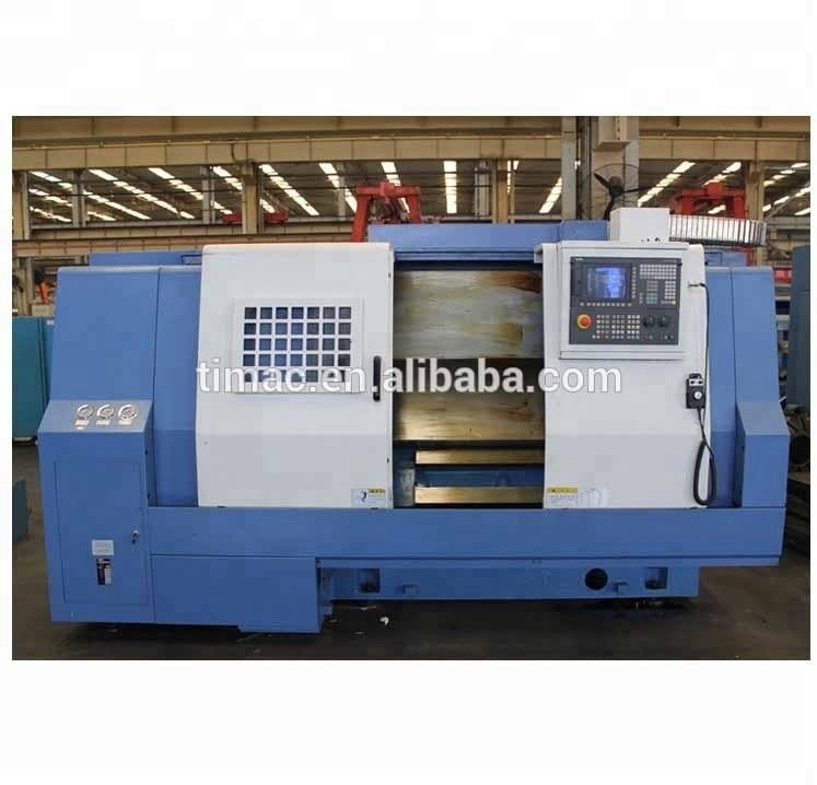 FANUC à double fuseau à lit incliné tour CNC AK-25 avec 12 postes d'outillage