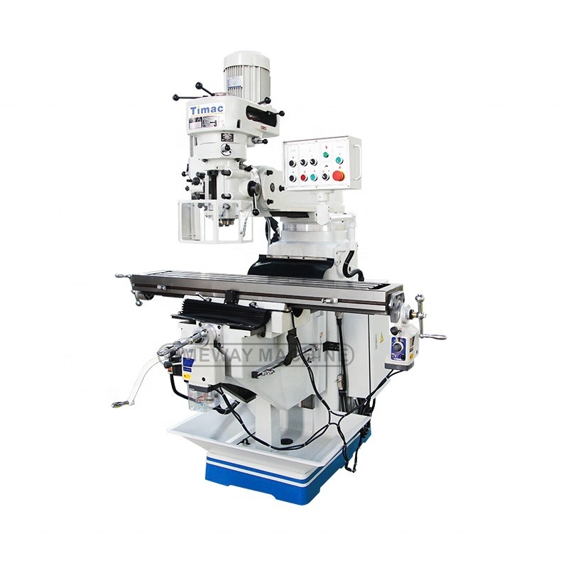 3.75kW moteur à broche puissance tourelle verticale Miller tête pivotante fraiseuse pour votre