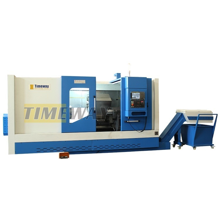 Travail de traitement à charge moyenne à lit incliné Tour CNC CK-80 avec taille de broche 380 mm et système FANUC