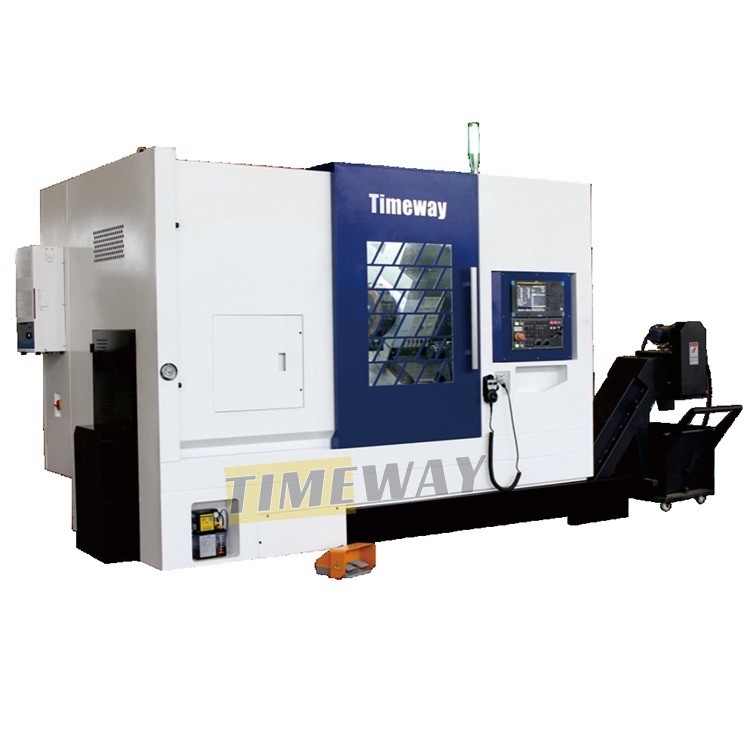 Tour CNC à lit incliné avec vitesse maximale de la broche de 3500 tours par heure et 450 mm de l'axe de déplacement Z