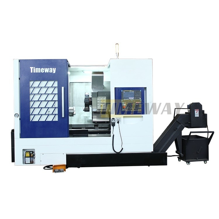 Machine à tour CNC de type lit incliné de précision avec contrôleur FANUC et broche ISO40