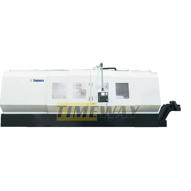 Machine à tour CNC automatique à haute précision en métal à plateau incliné à 2 axes et 2 broches
