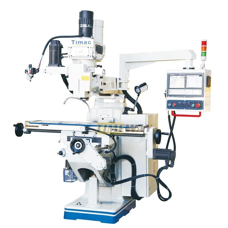 Machine de fraisage à tourelle polyvalente de haute précision avec 3 fentes en T de 16 mm et un poids de 1400 kg