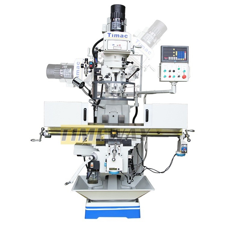 Machine de fraisage à tourelle verticale universelle à vitesse variable avec puissance du moteur principal de 3,7 kW