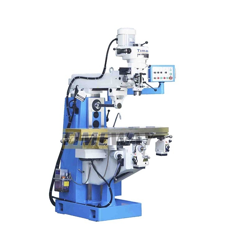 Machine de fraisage manuelle verticale universelle de précision avec DRO et table de déplacement Y de 420 mm