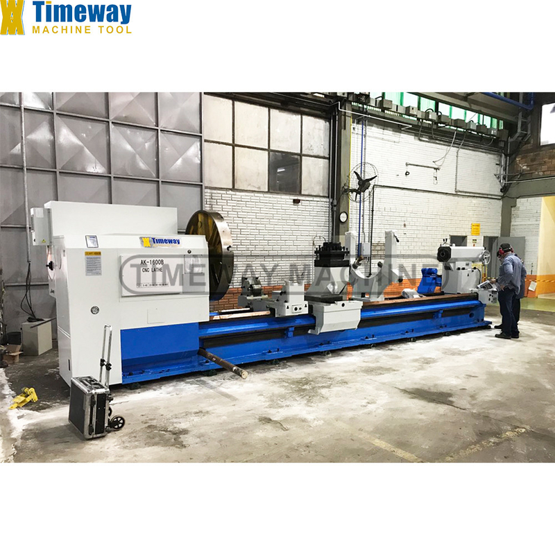 Traitement des métaux Simplifiée lourde charge de lit plat CNC tour horizontal machine AK-1600B