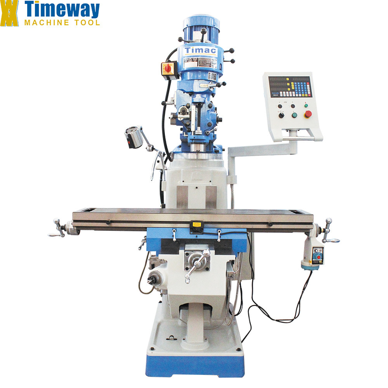Machine de fraisage manuelle à tourelle de haute précision Timeway M250 pour déplacement de table de 920/1000 mm